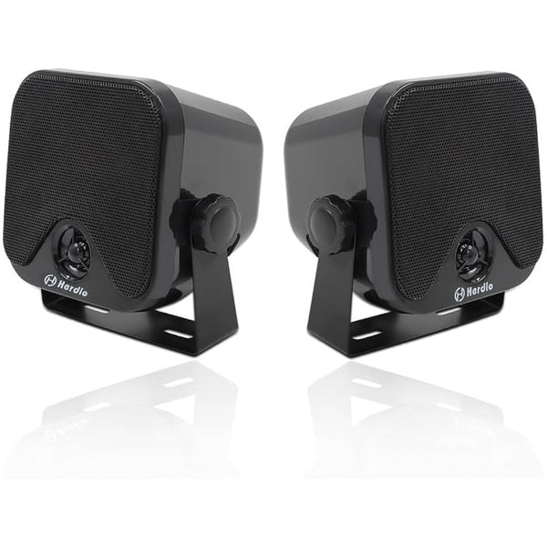 Herdio 120W Outdoor Speakers Waterproof - 4 Inches Marine Grade Mount Speakers For Home, Boat, Poolside, Patio, Indoor Outdoor