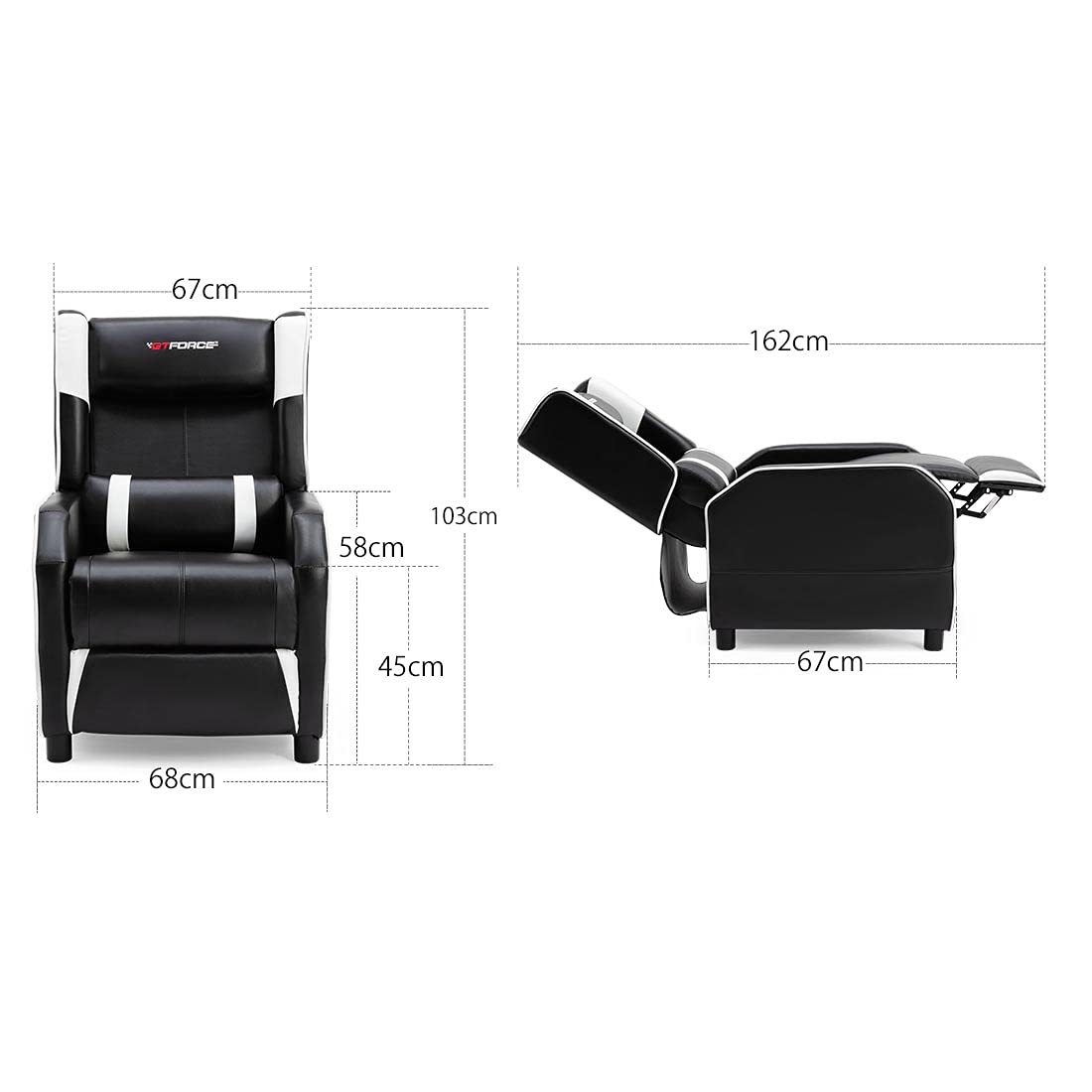 GTFORCE RANGER X FAUX LEATHER GAMING SEAT RECLINER ARMCHAIR SOFA RECLINING CINEMA CHAIR