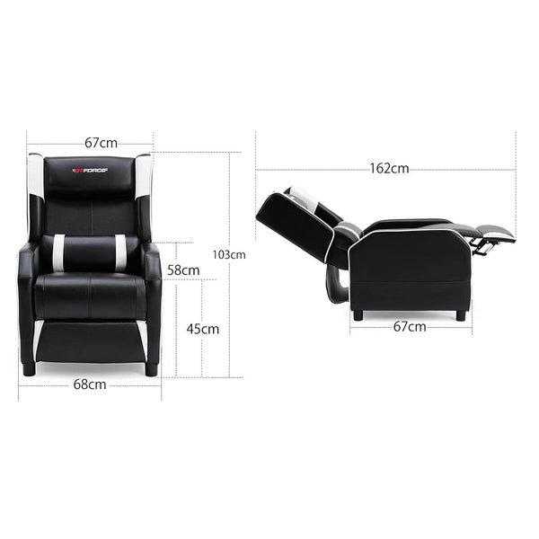GTFORCE RANGER X FAUX LEATHER GAMING SEAT RECLINER ARMCHAIR SOFA RECLINING CINEMA CHAIR