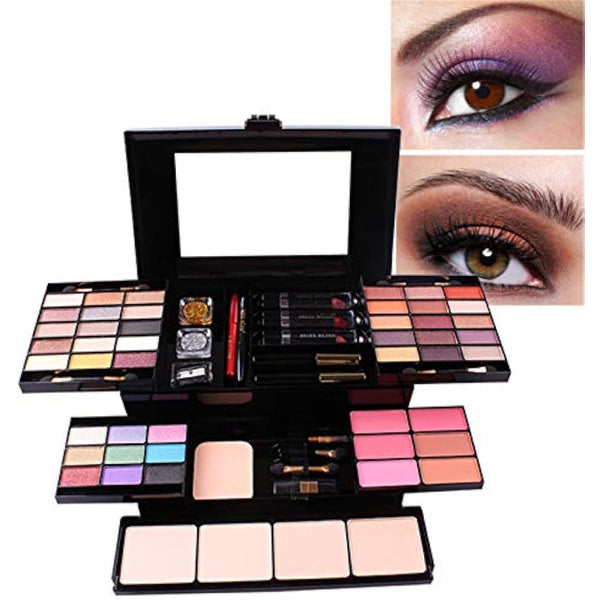 FantasyDay All-in-one Makeup Set Gift Surprise | Full Makeup Kit for Women Multipurpose Essential Starter Bundle Include Eyeshadow Palette Lipstick Blush Concealer Face Powder Eyeliner Mascara Brush