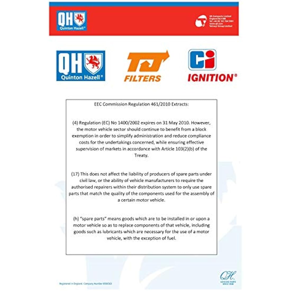 Quinton Hazell Shock Absorber| OEM | Twin Tube | Front Right | QAG181053