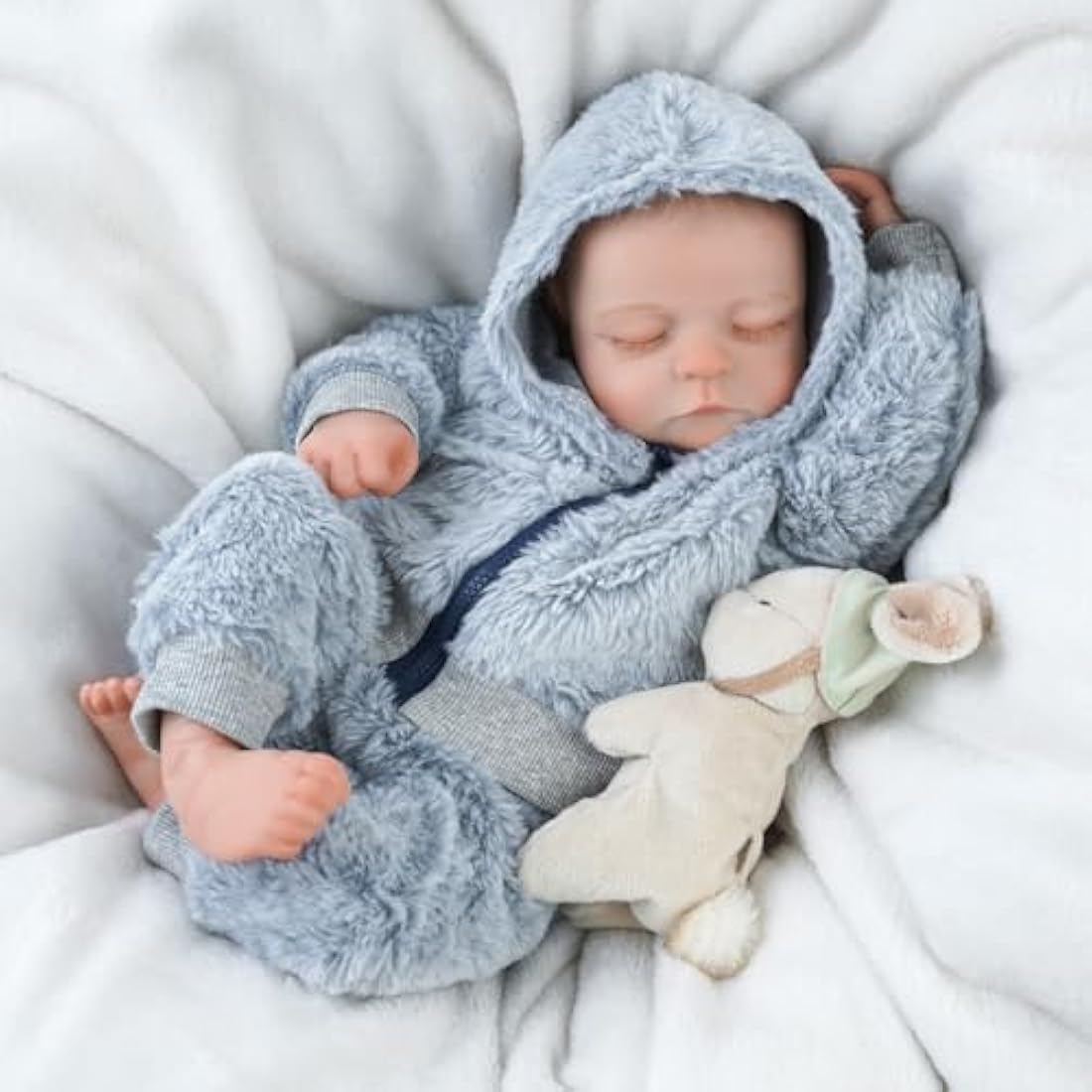 JIZHI Reborn Dolls Boy - 17 Inches Hand-made Washable Reborn Babies with Lithe Vin-yl Body, Lifelike Baby Doll Looks Like a Real Baby (Reborn Boy)