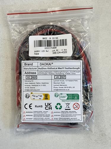 DAOKAI LED Lighted Rocker Switch 12V 30A SPST 3 Pin ON Off Toggle Switch Illuminated Red Lighted Oval Shaped Switch for Automotive Truck RV Boats - 5pcs