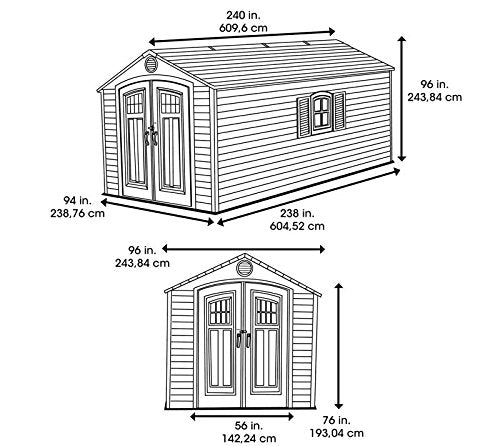 Lifetime 60282 Outdoor Storage Shed, 7 x 12 ft.