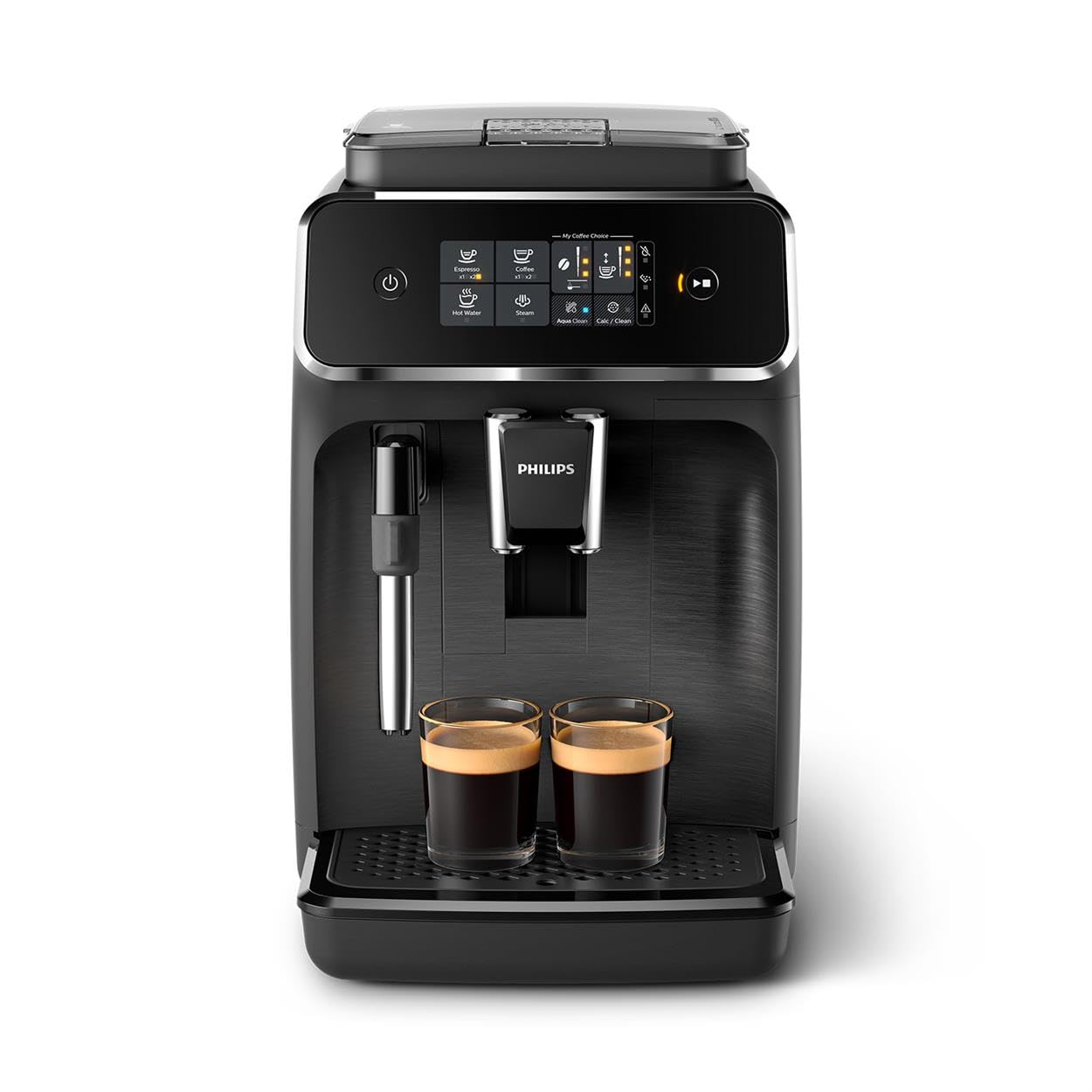 Philips 2200 Series Fully Automatic Espresso Machine - 2 Coffees, Touch Display, Classic Milk Frother, Ceramic Grinder, Matte Black (EP2220/10)
