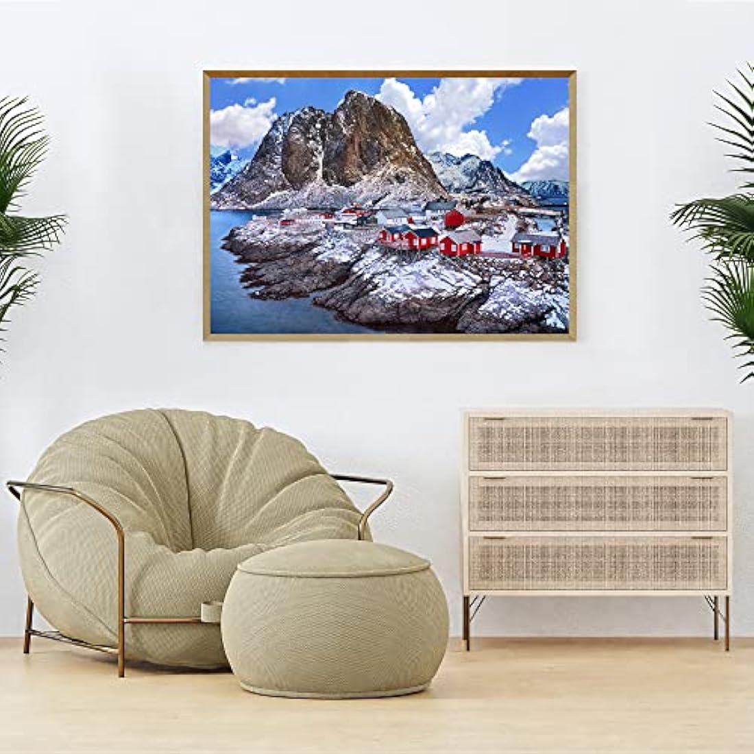 HUADADA Jigsaw Puzzles for Adults 1000 Piece Jigsaw Puzzles for Adult,JigsawPuzzle 1000 Pieces for Adults Challenging Puzzle Games（Hamnoy Fishing Village）