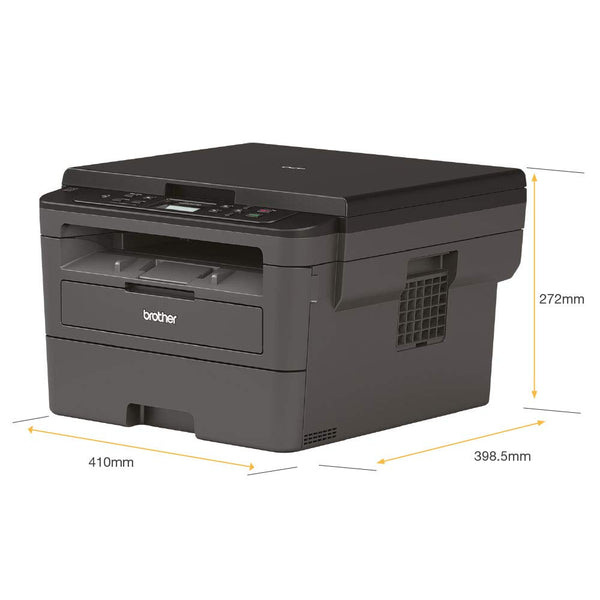 Brother DCP-L2620DW 3-in-1 Mono Laser Printer |Print, copy & scan|Automatic 2-sided print |A4|UK Plug