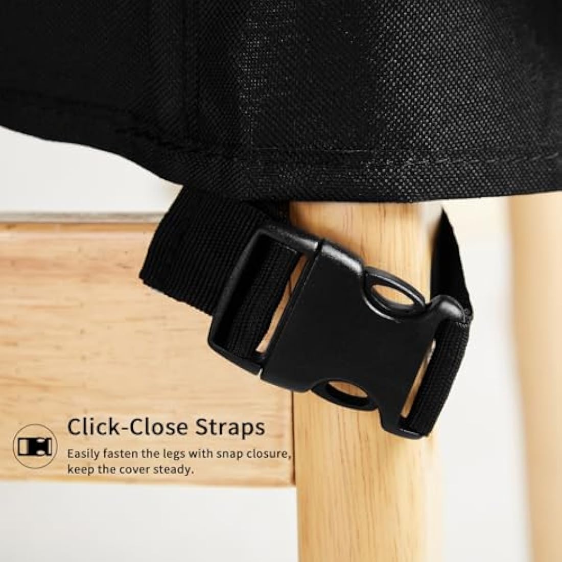 Dokon 4 Seater Garden Swing Covers Waterproof Heavy Duty Oxford Fabric Outdoor Swinging Chair Cover Windproof Anti-UV Patio Garden Hammock Cover with Zips (250x150x160cm) - Black