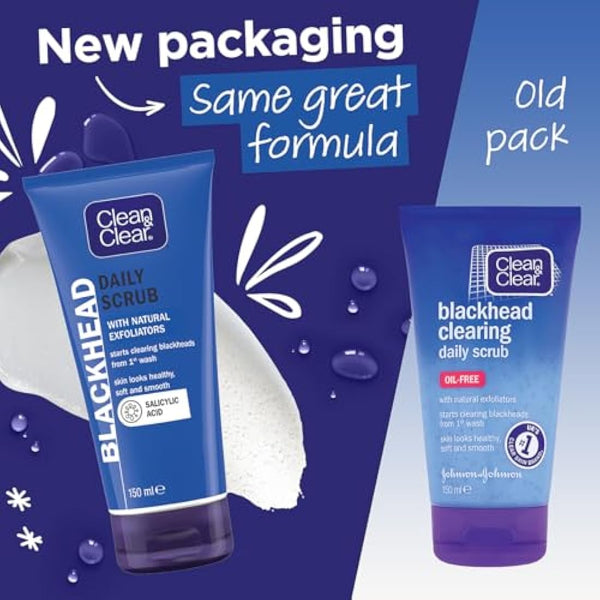 Clean & Clear Blackhead Clearing Daily Scrub, 150 ml