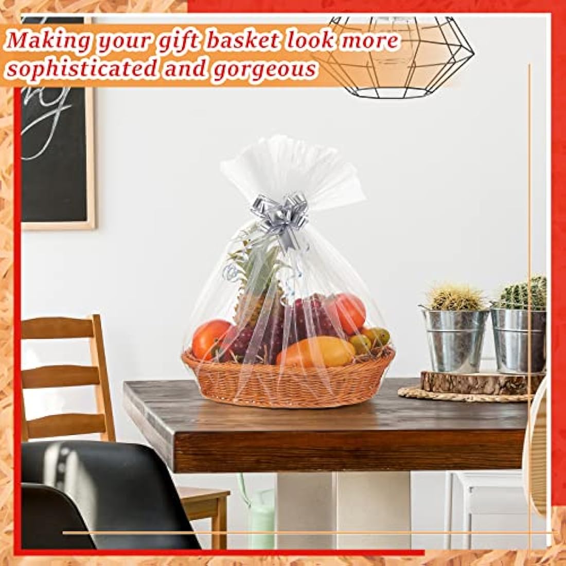 Hestya 2 Set Make Your Own Gift Hamper Kit Empty Wicker Hamper Baskets DIY Christening Gift Baskets for Christmas Birthday Baby Shower Wedding Valentine, 35 x 25 cm