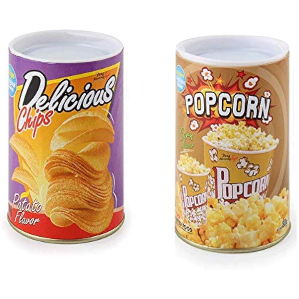 JIANGTYH The Potato Chip Snake Can Jump Spring Snake Toy Gift April Fool Day Halloween Party Decoration Jokes in A Can Gag Gift Prank,Potato Chip Style,Popcorn 2 Pieces