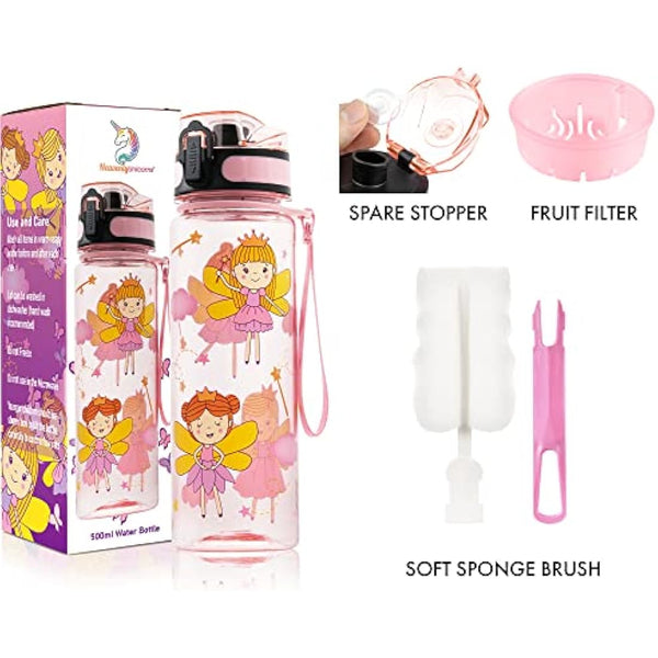 HeavenlyUnicorns Kids 500ml BPA Free Tritan Water Bottle - Leakproof & Shatterproof, Perfect for School, Work, Travel & Camping