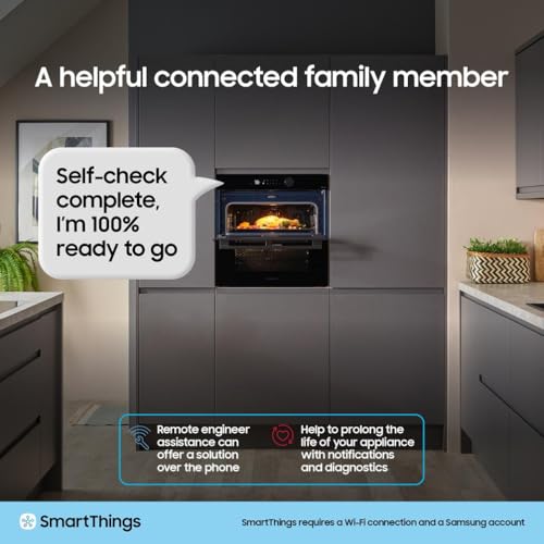 Samsung Series 4 Dual Cook Flex Smart Oven with Pyrolytic Cleaning, Colour: Stainless Steel, NV7B45305AS