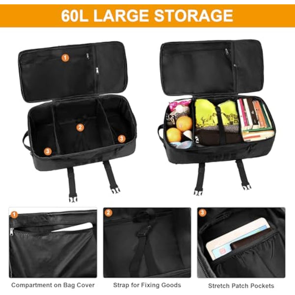 Huntvp 50L/60L Tactical Backpack, Military Backpack 3 in 1 Large Molle Backpacks, Travel Rucksack Hiking Luggage Handbag Crossbody Bag for Men Women Outdoors Hiking Hunting Travelling Camping Trekking