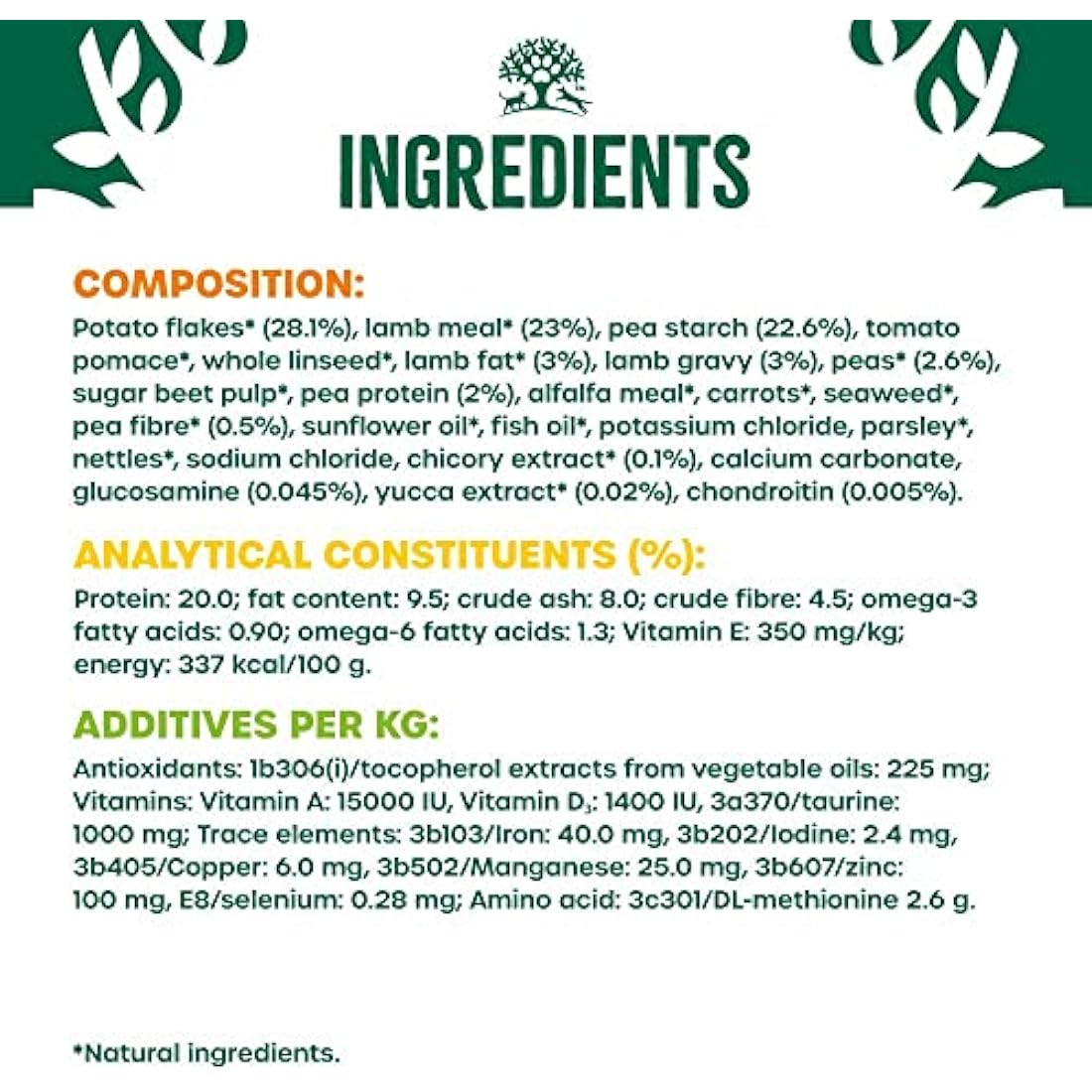 James Wellbeloved Complete Dry Senior Dog Food Lamb and Vegetables, 10 kg