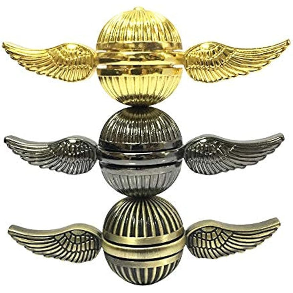 Multibao Snitch Fidget Hand Spinner for Kids & Adults Metal Sensory Toys Gadget Spinning Top Focus Toy Fingertip (Golden)