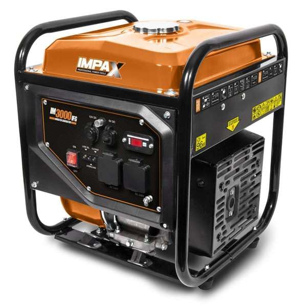 IMPAX® 3500w Inverter Open - Frame Generator, Orange/Black