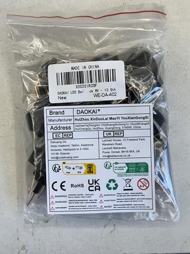 DAOKAI LED Lighted Rocker Switch 12V 30A SPST 3 Pin ON Off Toggle Switch Illuminated Red Lighted Oval Shaped Switch for Automotive Truck RV Boats - 5pcs