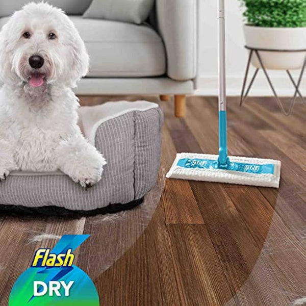 Flash Speedmop Dry Pads Refills, 120 Pads (40 x 3 Pads), Floor Cleaner, Trap & Lock Away Dust, Dirt & Hair In No Time