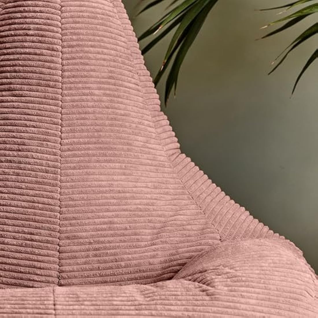 icon Dalton Cord Recliner Bean Bag, Dusk Pink, Large Adult Bean Bag Chair with Filling Included, Comfy Chair, Living Room Furniture, Bedroom Furniture