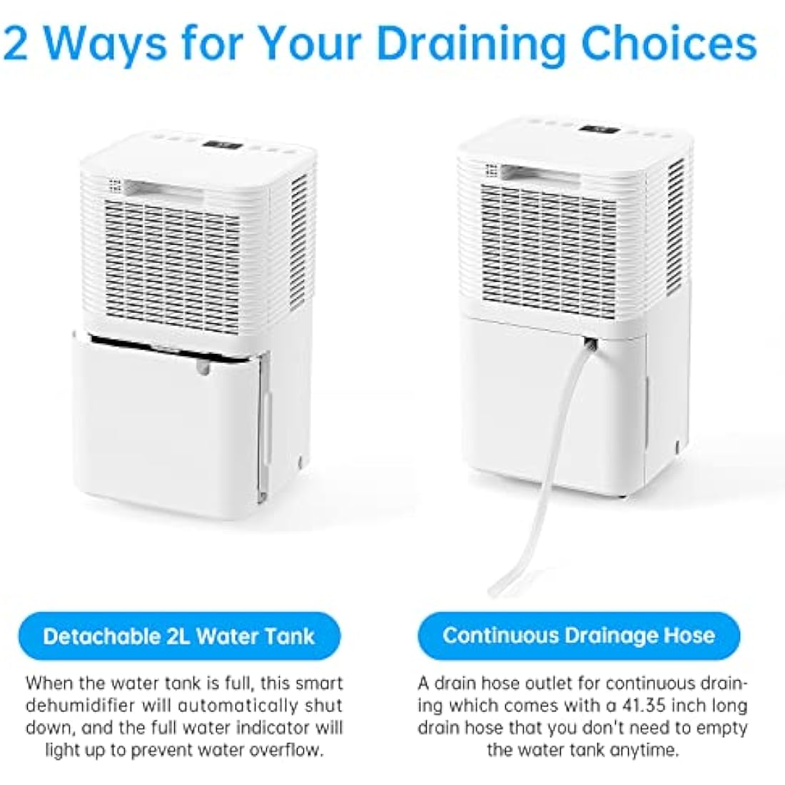 Hangsun 12L/Day Dehumidifier for Home Damp, Low Energy Dehumidifiers with Humidity Display, Laundry Drying, Continuous Drainage, 24H Timer Ideal for Large Room, Basement, Bedroom, Bathroom