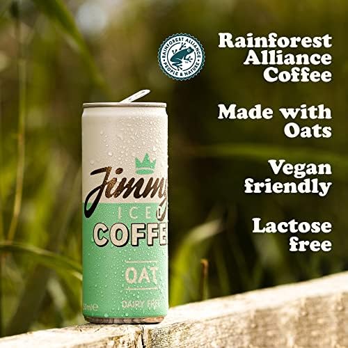 Jimmy's Iced Coffee Oat SlimCan 12x250ml Multipack - Dairy Free Vegan Iced Latte Coffee Case