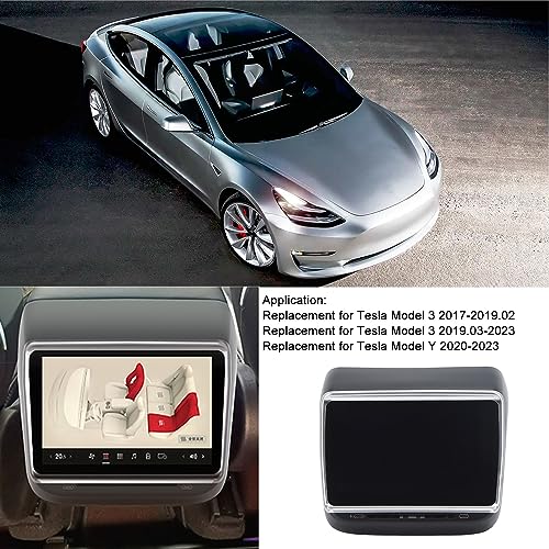 7.2inch Rear Seat Display Screen for Tesla Model 3 Y, 4GB 32GB HD 1280x800 IPS LCD Touch Screen, Support Bluetooth, Android 11.0, Seat Adjustment Rear Seat Display Panel (20pin)