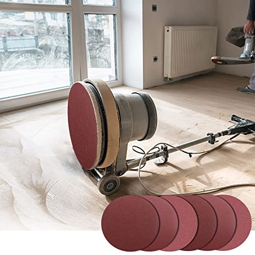 FEIHU 303 mm Sanding Discs,12 Inch Hook and Loop Discs，Grit 5XP60/100/120/180/240/320, 12 inch sandpaper for velcro disc sanders Pack of 30