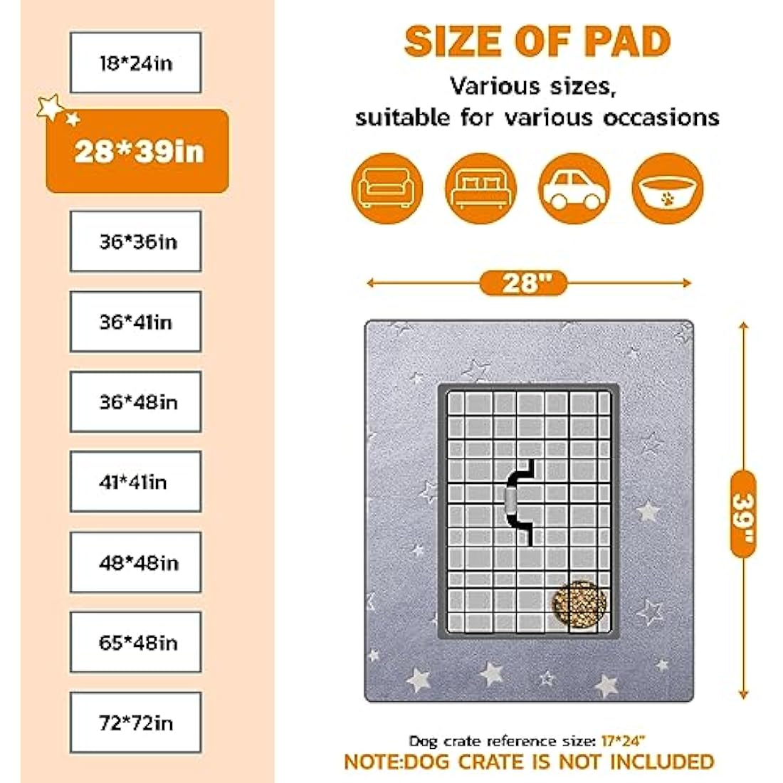 Washable Puppy Pads, 2 Packs Fast Absorption Reusable Puppy Pads, Dog Pee Pad, Waterproof Whelping Pads, Non-Slip Training Pads Pet Playpen Puppy Mat for Floor, Dog Crate -70x100cm