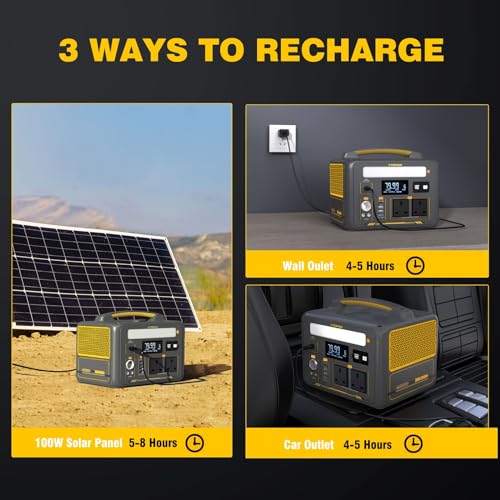 VTOMAN Jump 600X Portable Power Station 600W - 299Wh Solar Generator LiFePO4 Battery Power Station with 600W Pure Sine Wave (Surge 1200W) AC Outlet, PD 60W USB-C, 3x Regulated 12V/10A DC for Camping