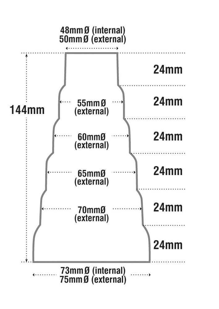 BITS4REASONS E-TECH EC015.5 New Model Heavy Duty Adjustable Exhaust Pipe Joiner/Connector 63-66MM, 125MM Long