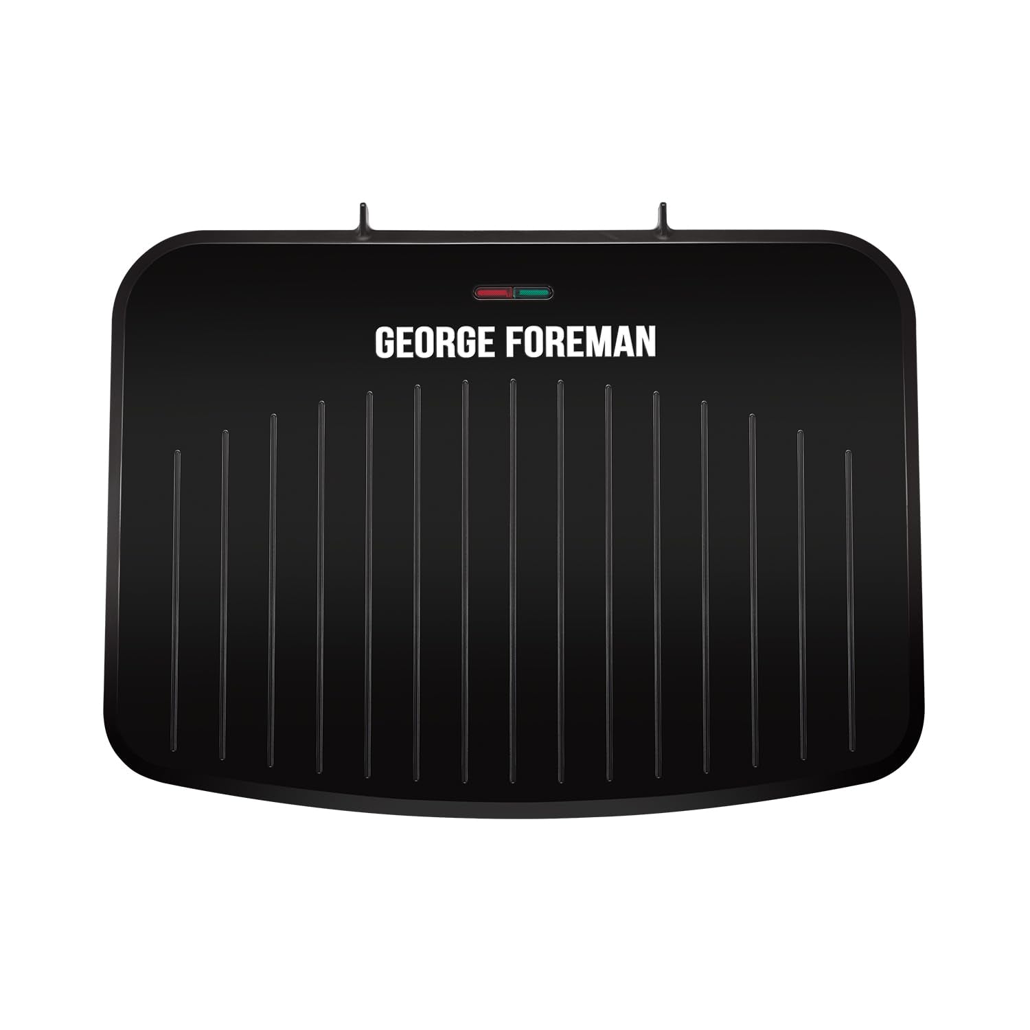 George Foreman Large Electric Fit Grill [Non stick, Healthy, Griddle, Toastie, Hot plate, Panini, BBQ, Energy saving, Vertical storage, Easy clean, Drip tray, Ready to cook light] Black, 2400W 25820