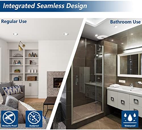 Allesgute 6X 5W Recessed Ceiling Lights IP44 Waterproof Bathroom Downlights 240V Ultra Slim Brushed Chrome LED Spot Light Cool White 6000K