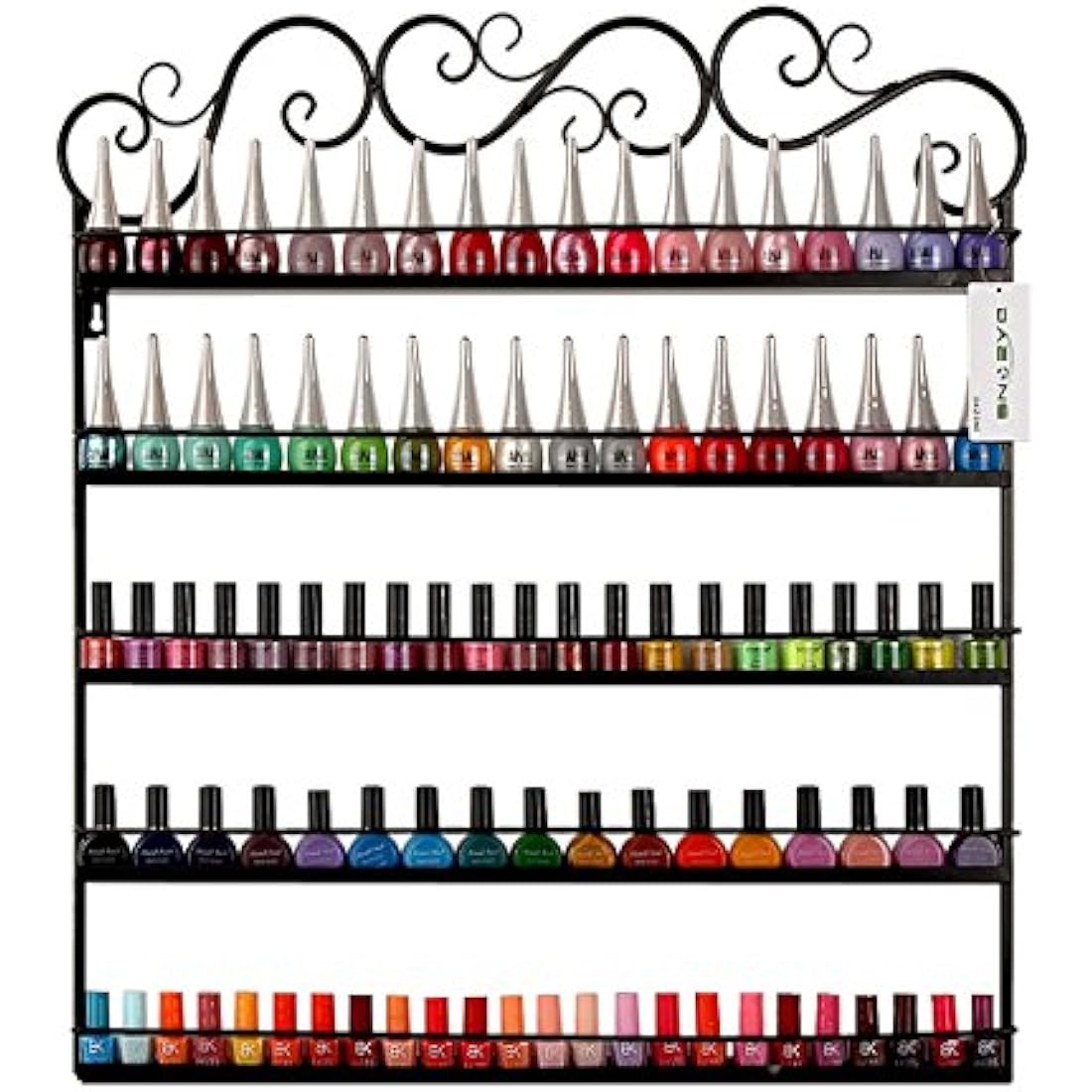 Marketero Metal Nail Polish Wall Rack Nail Polish Organizer Shelf Holds 100+ Bottles