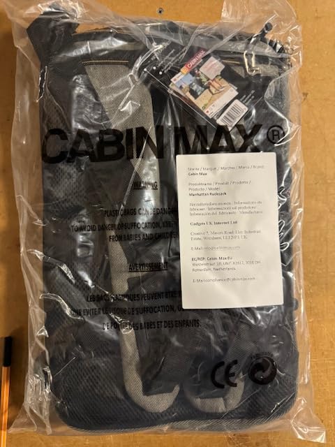 Cabin Max Manhattan 20L Underseat Backpack - 40x20x25 for Ryanair Cabin Bag with Padded Tech Pocket, Lockable Compartment & Versatile Straps - Stylish Travel Companion for Airlines