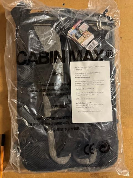 Cabin Max Manhattan 20L Underseat Backpack - 40x20x25 for Ryanair Cabin Bag with Padded Tech Pocket, Lockable Compartment & Versatile Straps - Stylish Travel Companion for Airlines