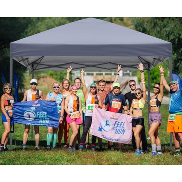 ABCCANOPY 3x3M Pop Up Gazebo Commercial Gazebo With Upgraded Roller Bag, 4 Weight Bags, Stakes and Ropes (Grey)