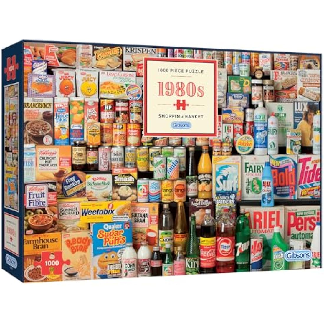 Gibsons 1980s Shopping Basket 1000 Piece Jigsaw Puzzle for Adults | Favourite Vintage Treats | Sustainable Puzzle for Adults Teens | Premium 100% Recycled Board | Great Gift | Gibsons Games