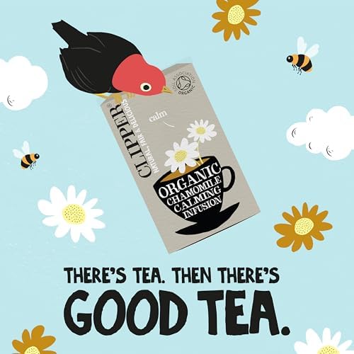 Clipper Organic Chamomile Tea Bags | 120 Infusion Teabag Sachets (6 x Boxes of 20) | Bulk Buy for Home & Catering | Caffeine-Free Herbal Tea Bags | Eco-Conscious, Natural, Unbleached & Biodegradable