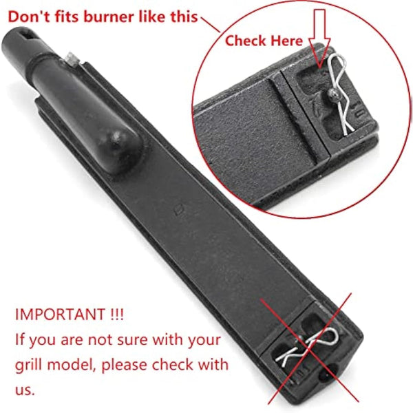 GRILLJOB 4 Pack Heavy Duty Cast Stainless Steel Grill Burner for Bull, Grill Replacement Parts for Bull, Cal Flame, Lion, Blaze, Turbo, Beefeater, Thermos, Char Broil, Jenn Air, Nexgrill