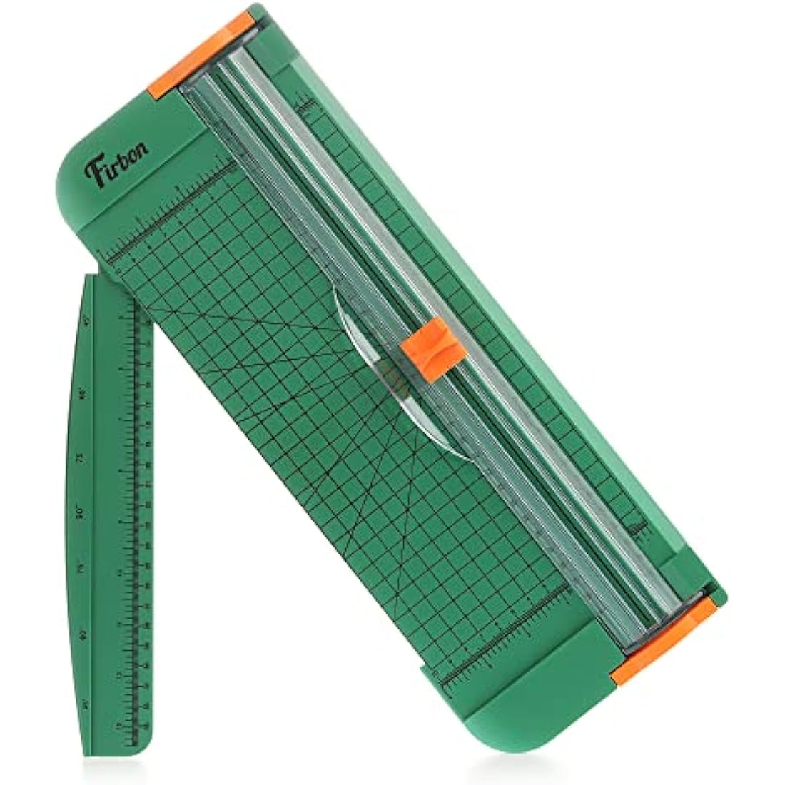 Firbon Green A4 Paper Cutter 12 Inch Titanium Paper Trimmer Scrapbooking Tool with Automatic Security Safeguard and Side Ruler for Craft Paper, Coupon, Label and Cardstock