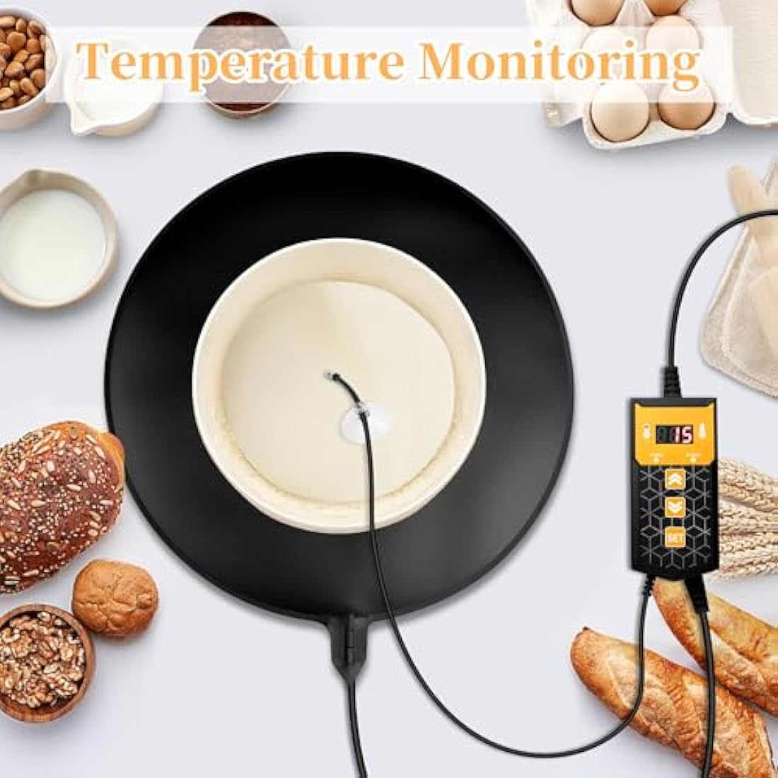 Bread Proofer,Everkeen Adjustable Temperature Dough Starter Mat,30cm sourdough Starter Warmer for Perfect Bread Making