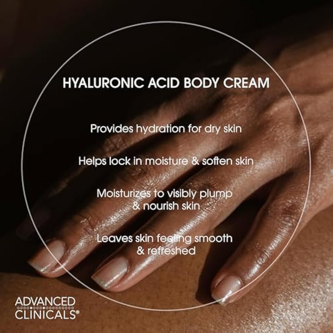 Advanced Clinicals Anti-aging Hyaluronic Acid Cream for face, body, hands. Instant hydration for skin, spa size. (Two - 16oz)
