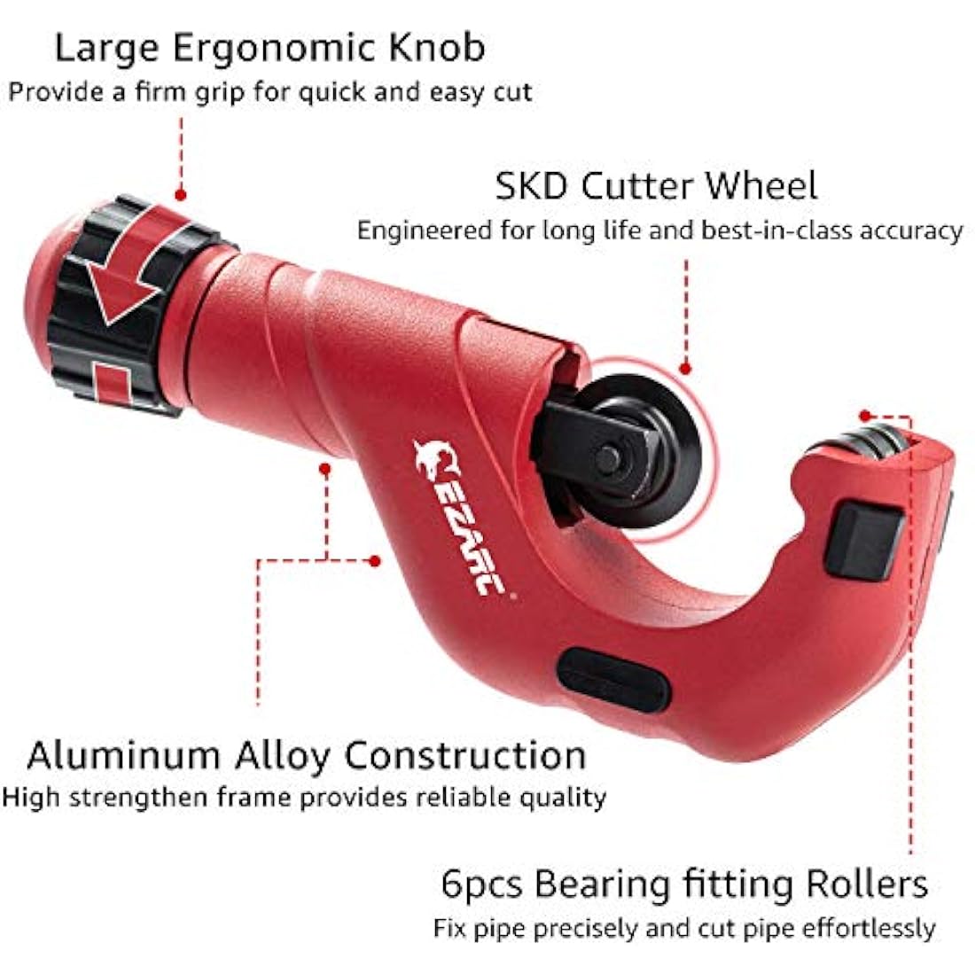 EZARC Pipe Cutter, 5-50mm Copper Cutter Set with Mini Tube Cutter for Aluminum, PVC Pipe, Thin Stainless Steel Tube