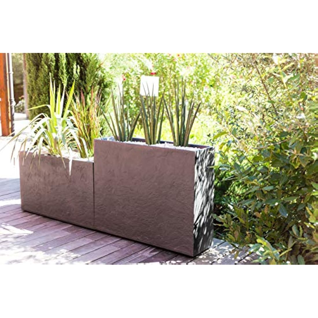 EDA Loft Planter L, Pebble Grey, 78,5 x 29,5 x 60 cm