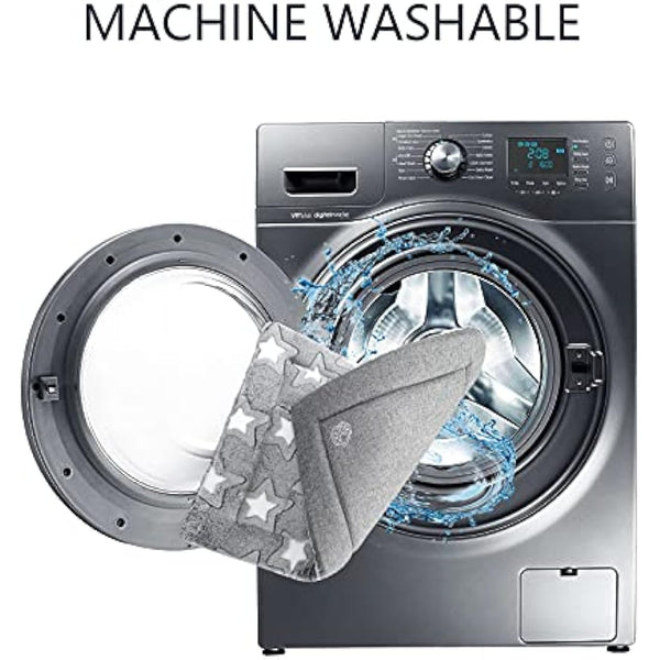 EMPSIGN Large Dog Bed Washable Reversible Cool and Warm Mattress for Crate with Removable Cover, Grey, 92x61x2.8cm