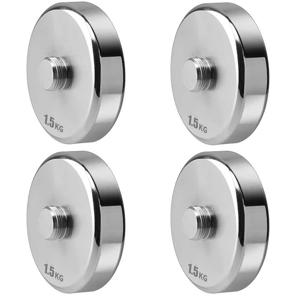 4 Pieces 1.5kg Weight Plates for 10kg Steel Dumbbells (4?1.5kg)