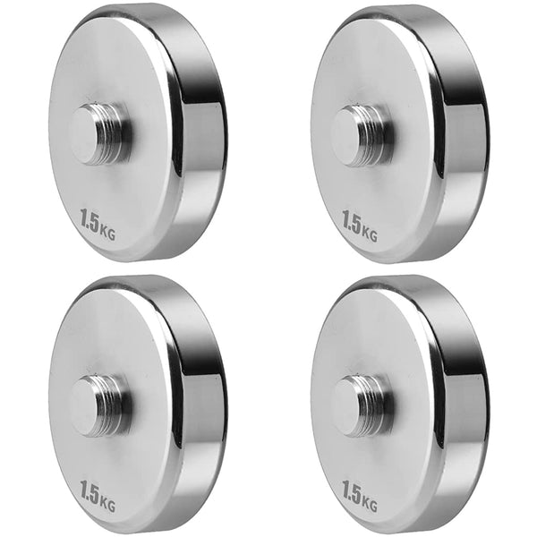 4 Pieces 1.5kg Weight Plates for 10kg Steel Dumbbells (4?1.5kg)