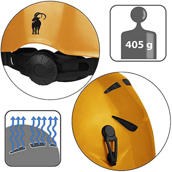 ALPIDEX Universal Climbing Helmet for Teenagers and Adults EN12492 Safety Helmet in
