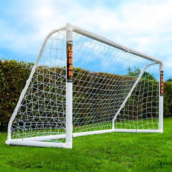 Football Flick Ultimate All Weather uPVC Football Goal with UV treated 70mm thick posts, integrated locking system, and strengthened corners (Sizes: 6x4, 8x4, 8x6, 12x6)